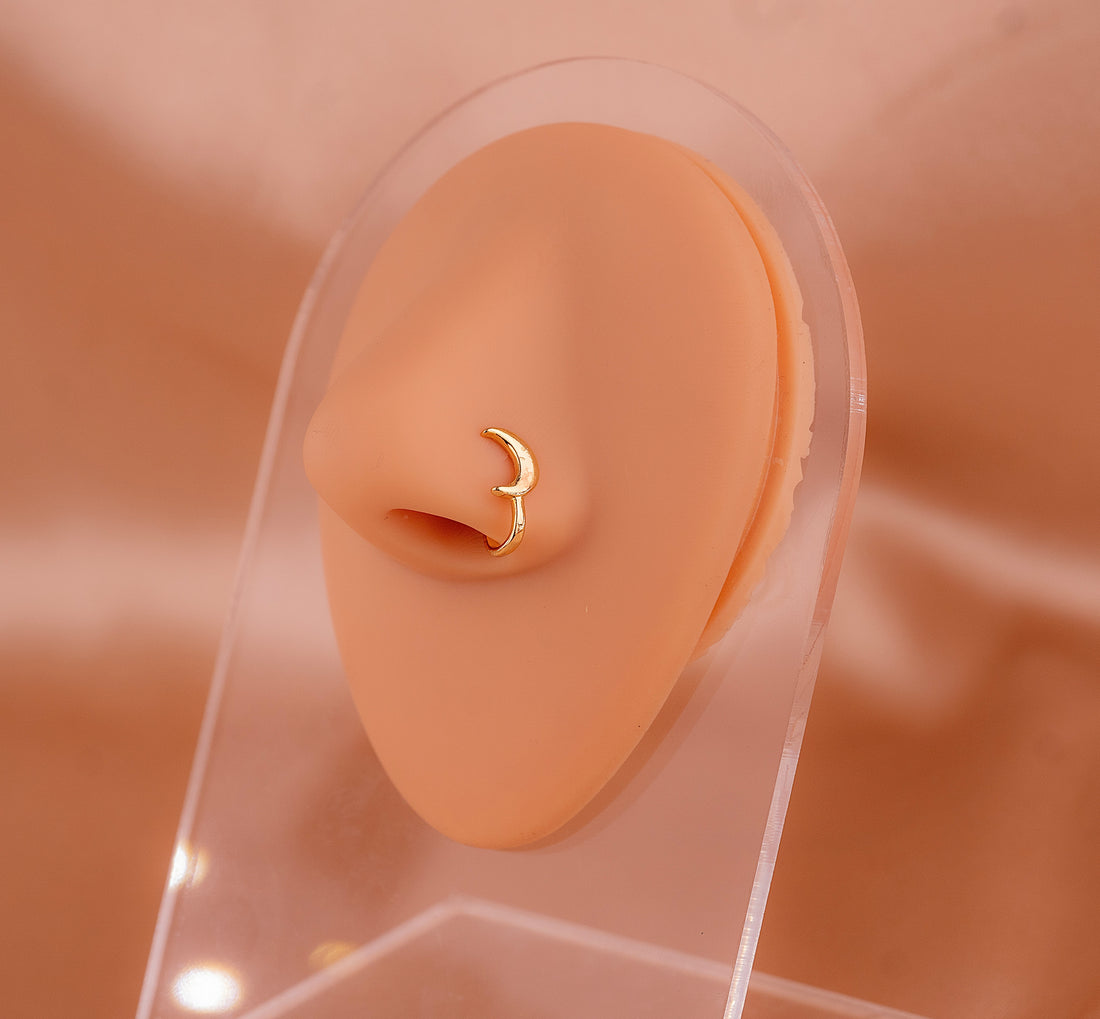 Clip Oreja/Nariz Luna Dorada Ref:E072