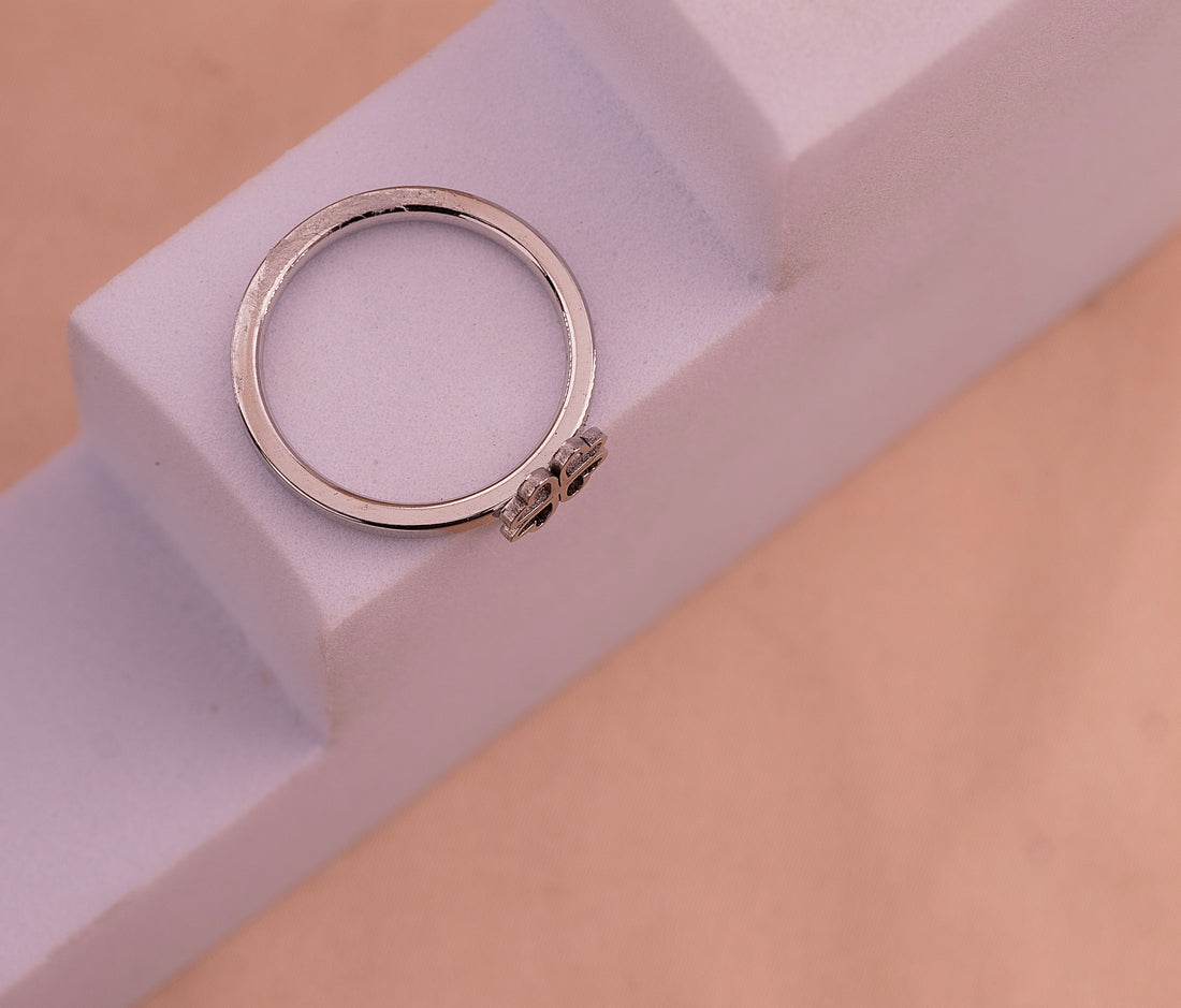 Anillo Trébol Corazones Plateado Ref: Ref: A1761