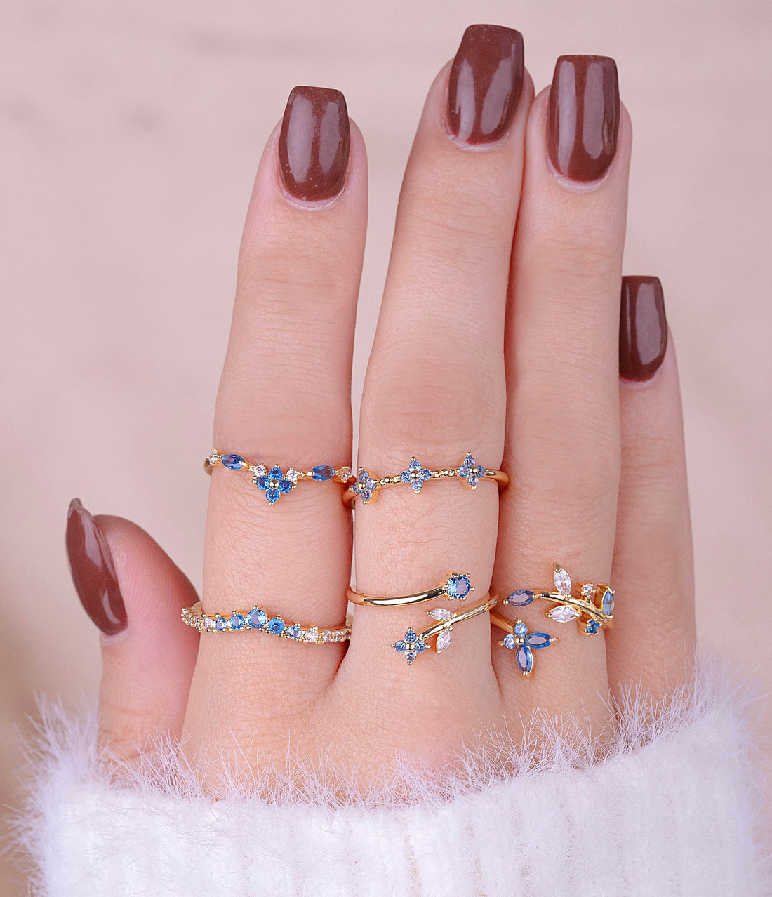 Set X 5 Anillos Azul Mágico Ref:J629