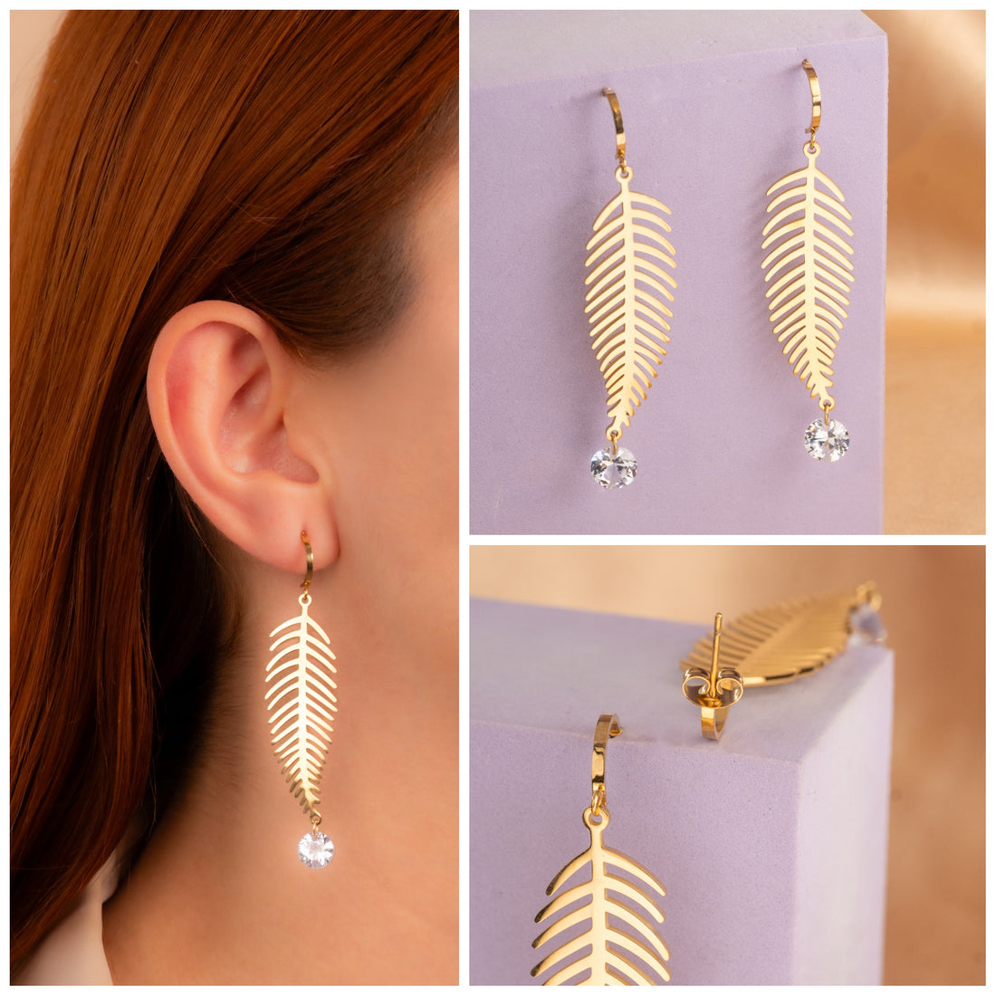 Aretes Primavera Dorados Ref: B2403