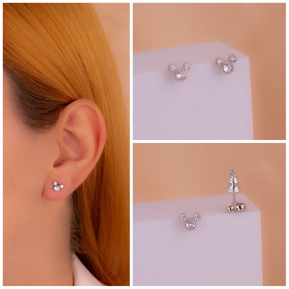 Topitos Mickey Plateados Ref:L1414