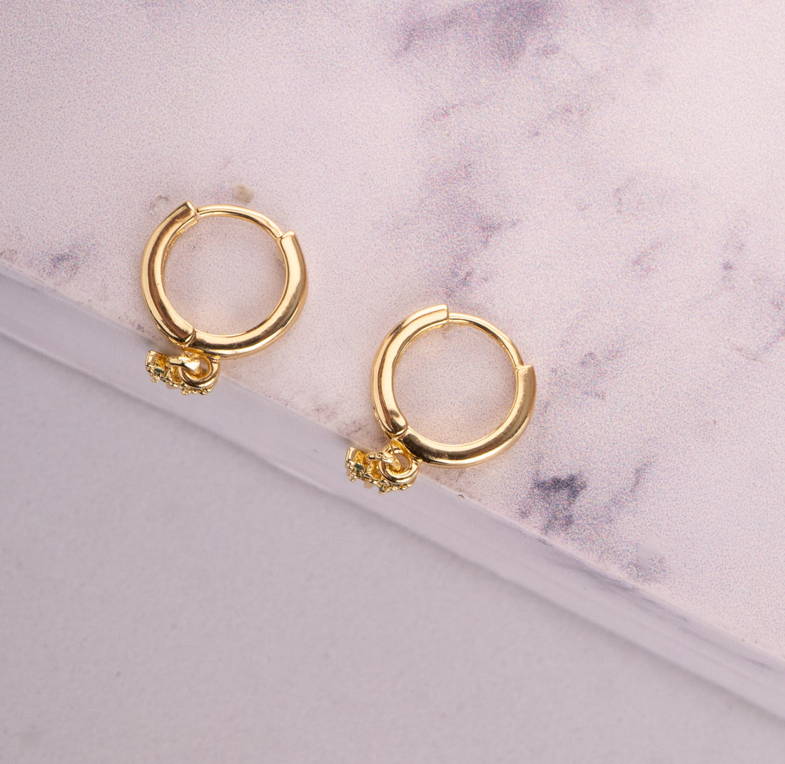 Candongas Mariposas Verdes Ref:B844