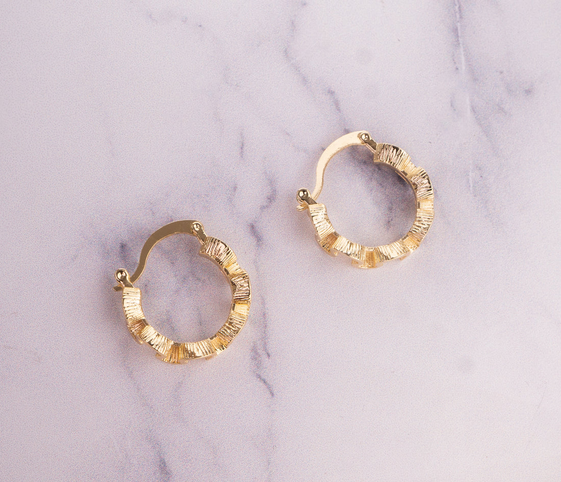 Candongas Onduladas Doradas Ref:B1044