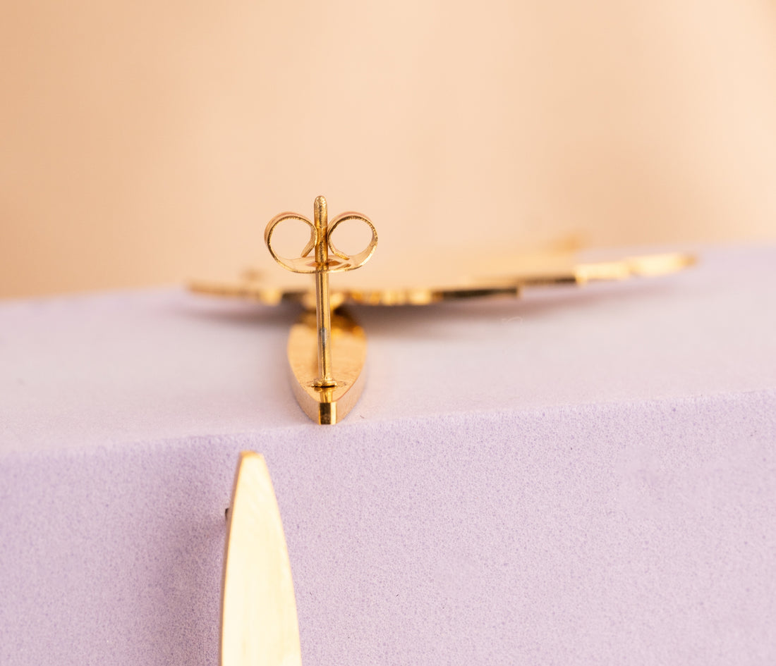 Aretes Arce Dorados Ref:B1087