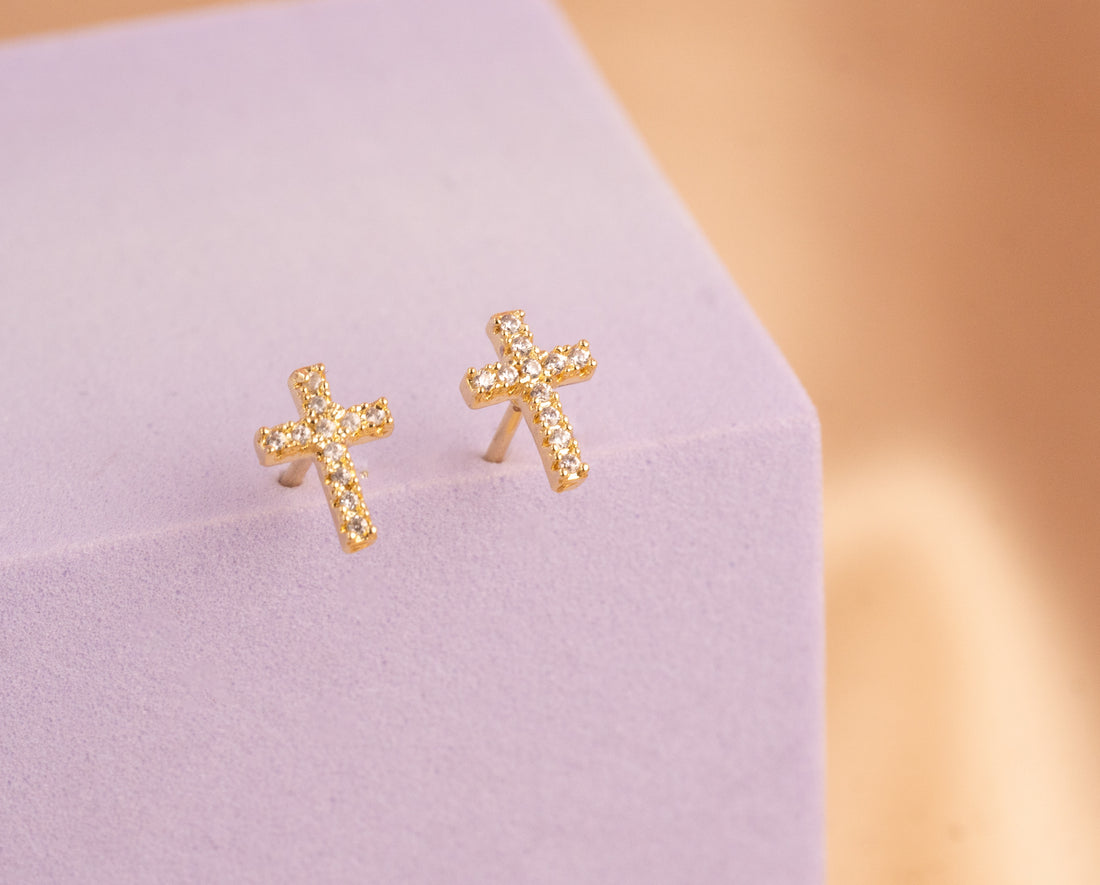 Topitos Cruces Dorados Ref:L993