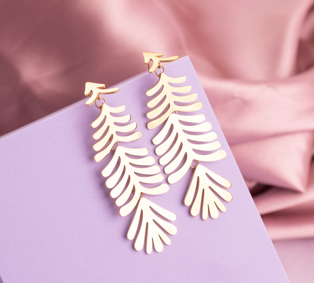 Aretes Acacia Dorados Ref: B2243