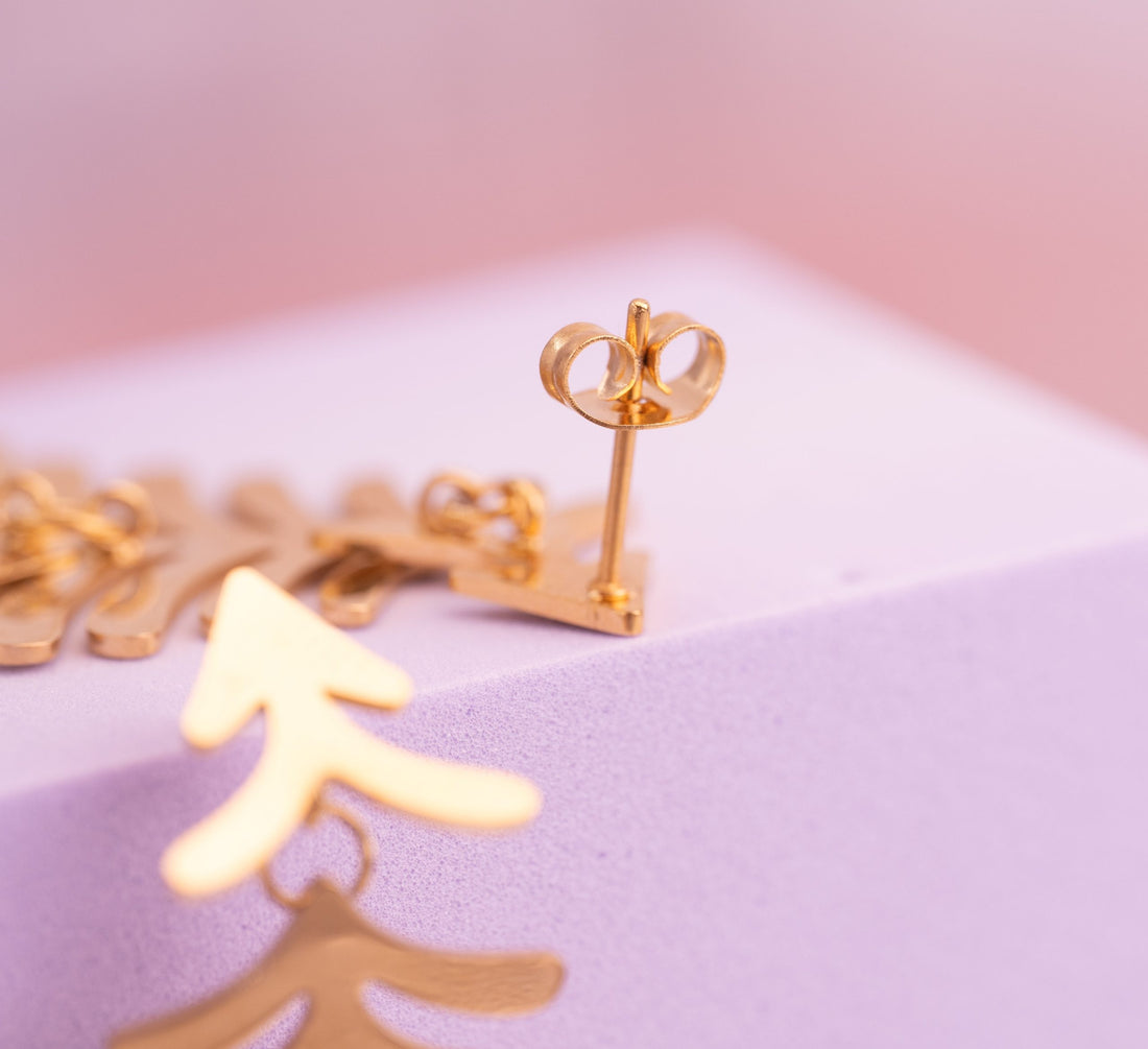 Aretes Acacia Dorados Ref: B2243