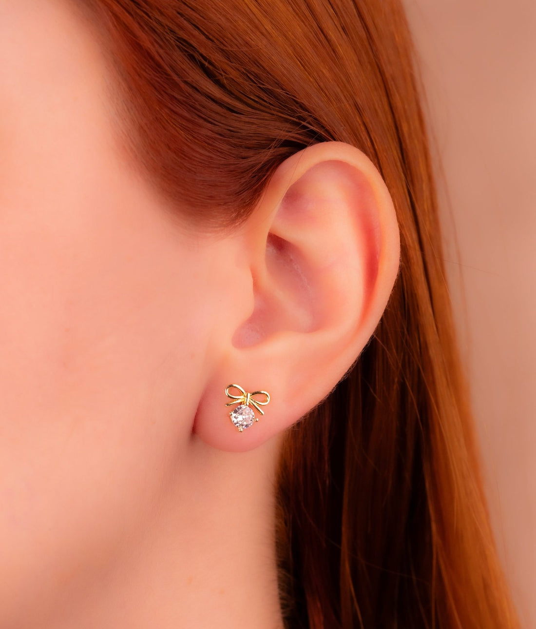 Topitos Moños Circones Dorados Ref: L576