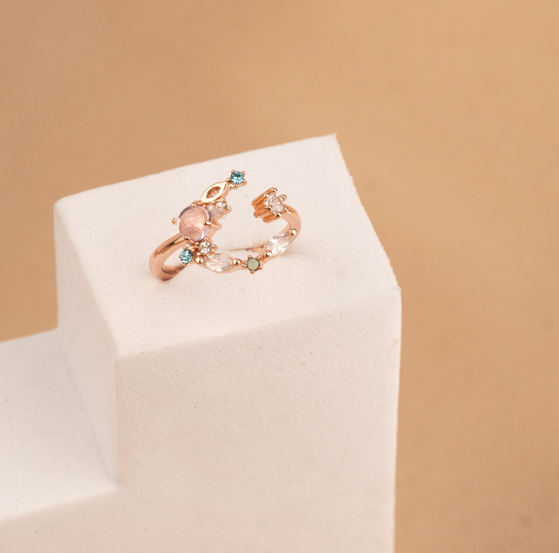 Anillo Luna Circones Oro Rosa Ref: A1182