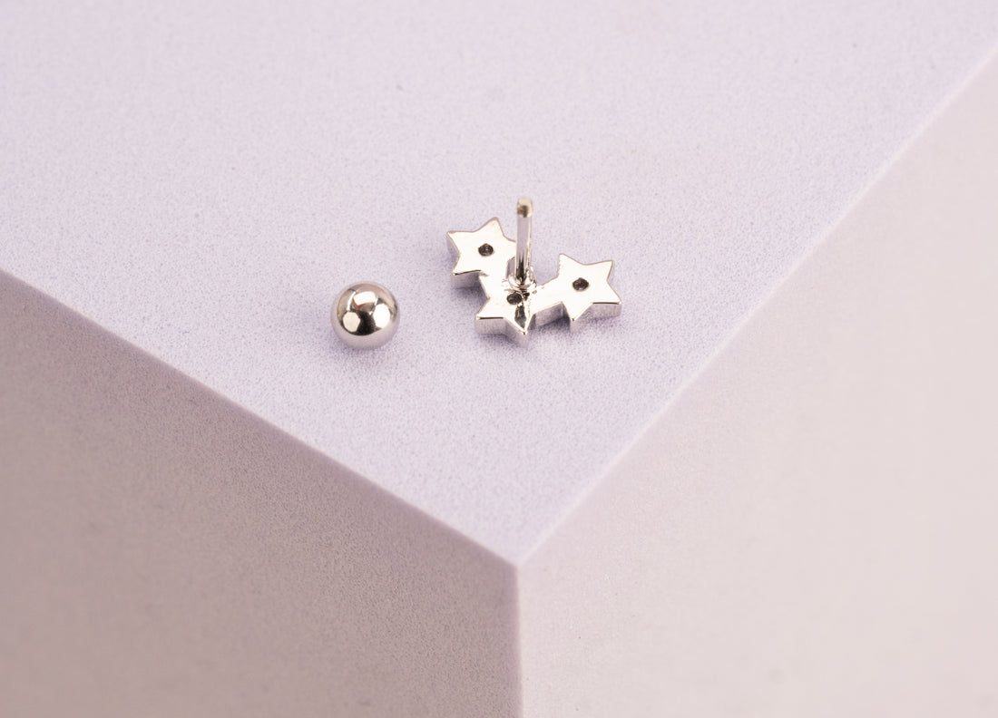 Topitos Seguridad Estrellas Plateadas Ref: L333