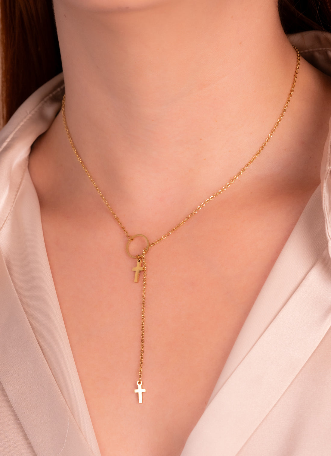 Cadena Cruces Dorada Ref: C465