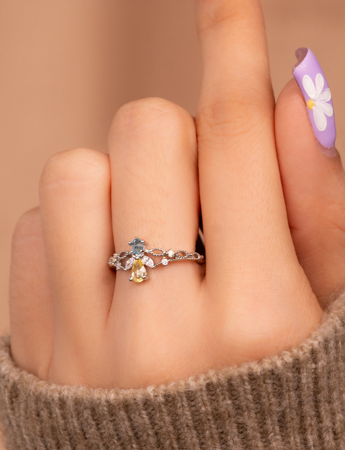 Anillo Ángel Plateado Ref:A2740