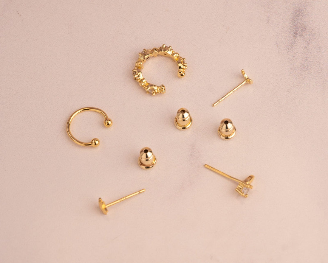 Set Aretes Altair Dorados Ref: K037