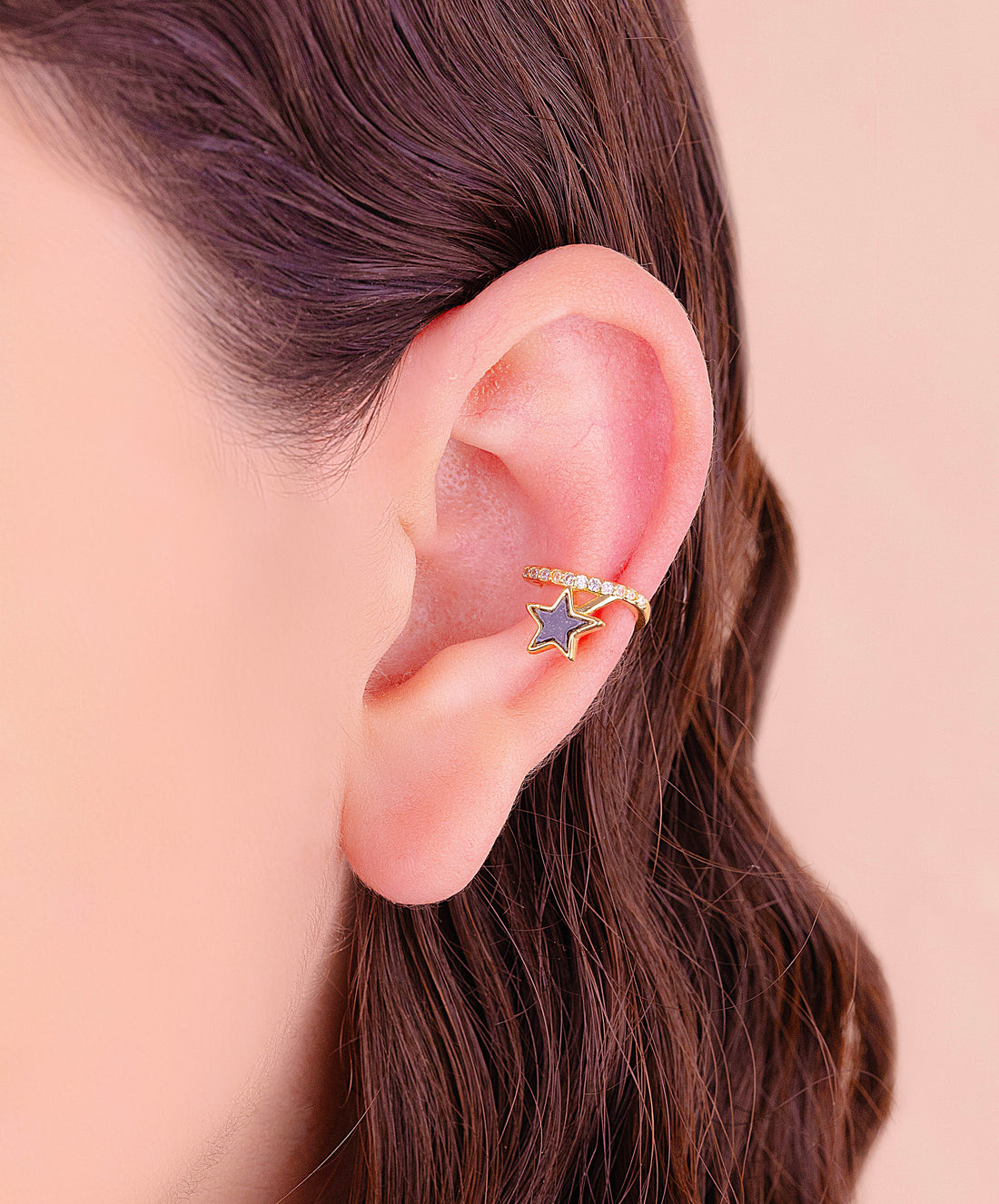 Ear Cuff Estrella Negra Ref: E487