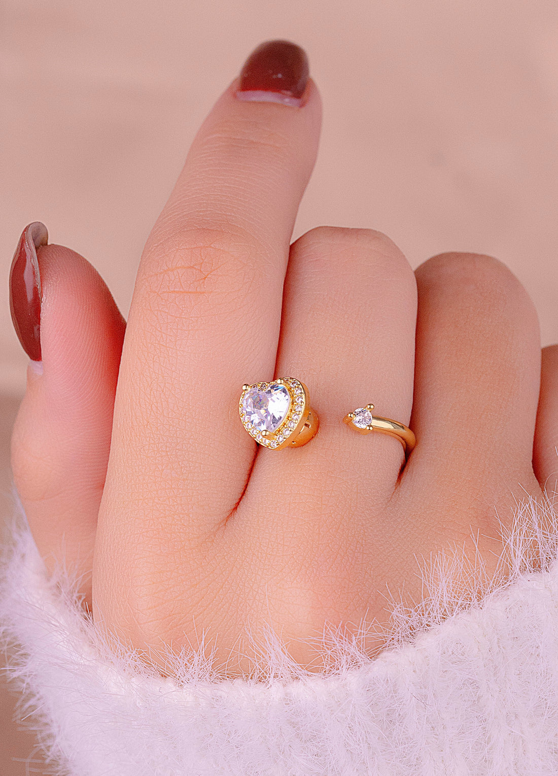 Anillo Ansiedad Corazón Dorado Ref: A1621