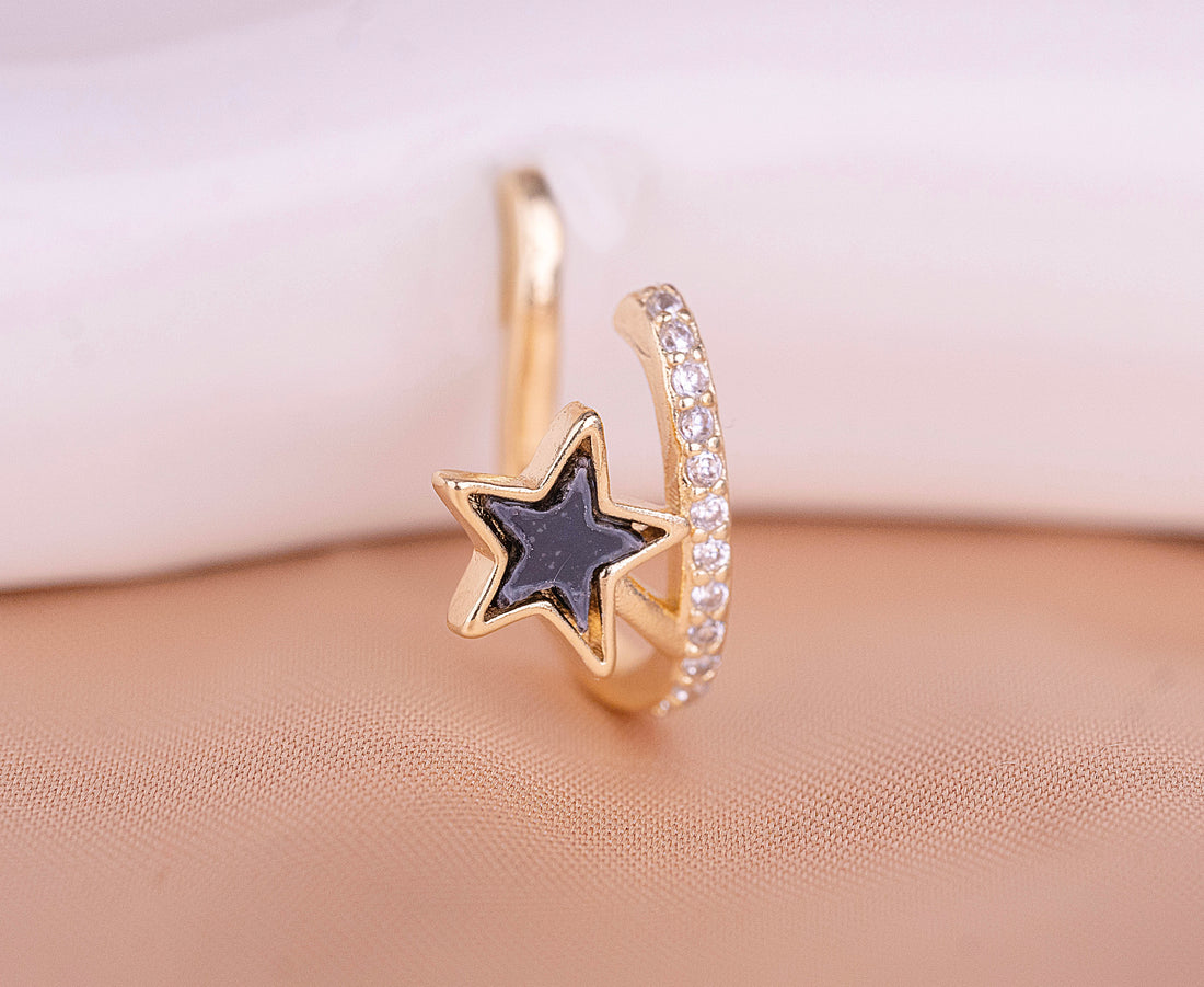 Ear Cuff Estrella Negra Ref: E487