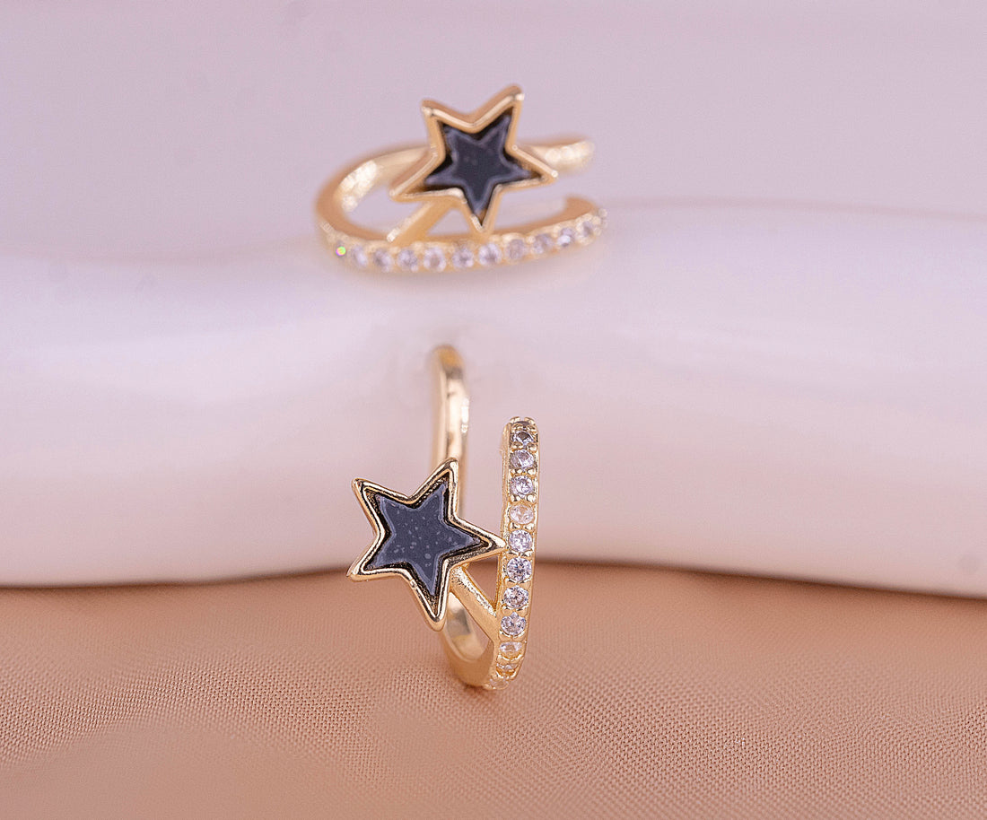 Ear Cuff Estrella Negra Ref: E487