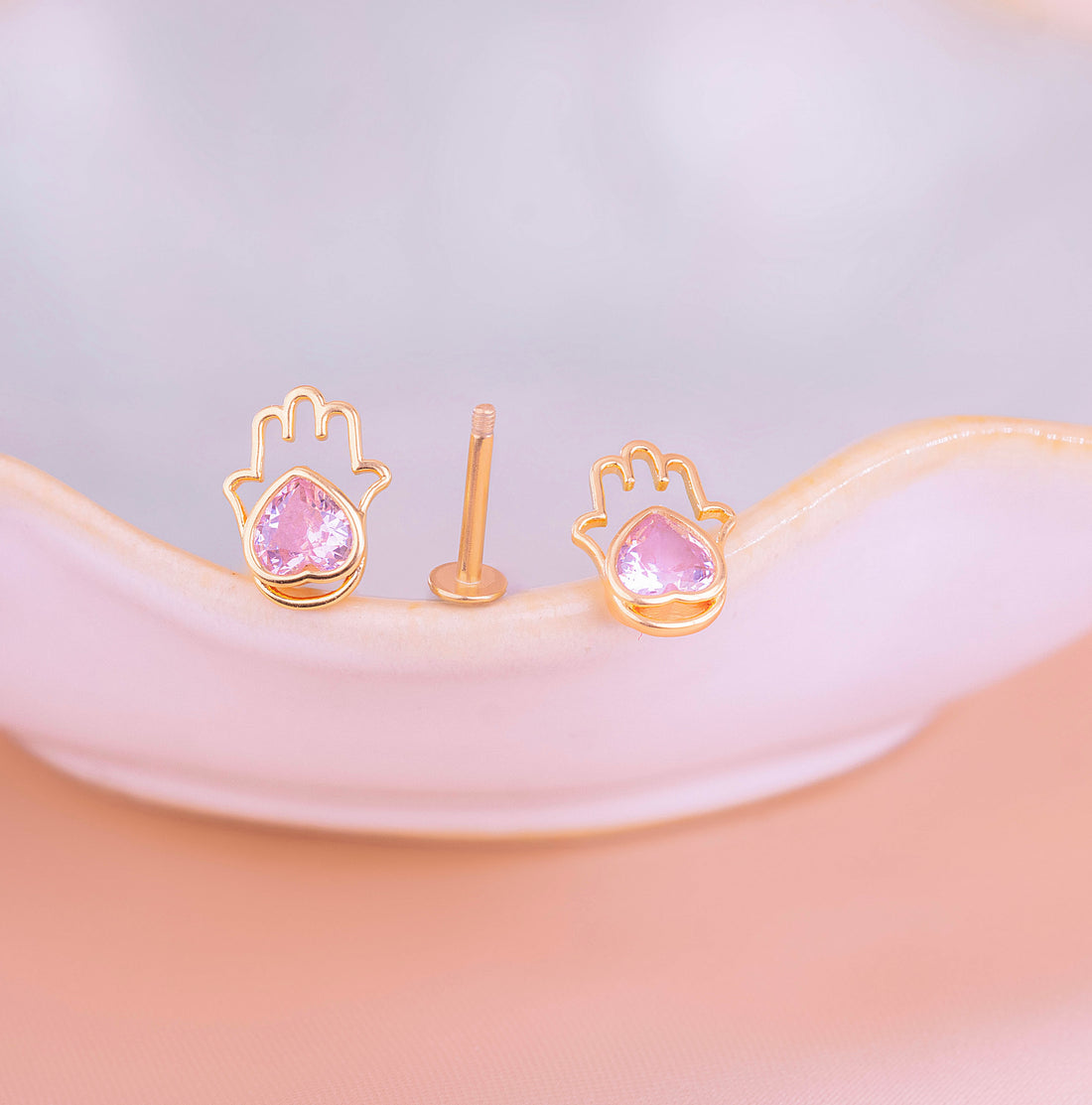 Topitos Seguridad Mano Hamsa Corazón Ref:L577