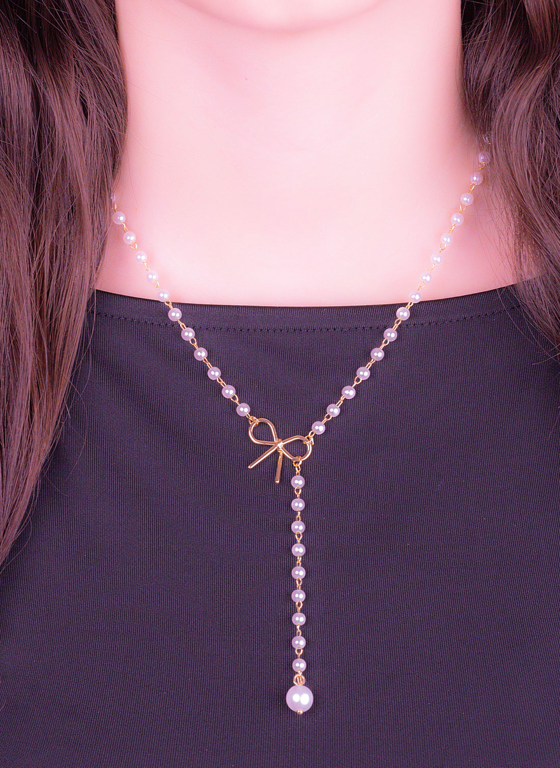 Collar Moño Perlas Ref: D305