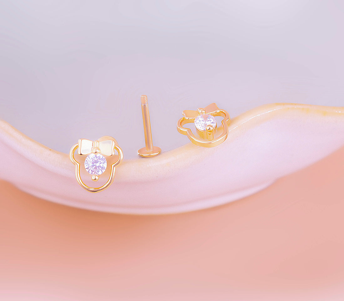 Topitos Seguridad Minnie Dorados Ref: L655