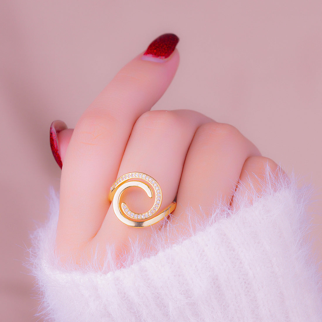 Anillo Athena Dorado Ref:A703