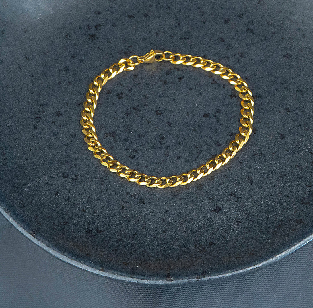 Pulsera Eslabones Dorada Hombre Ref: F069