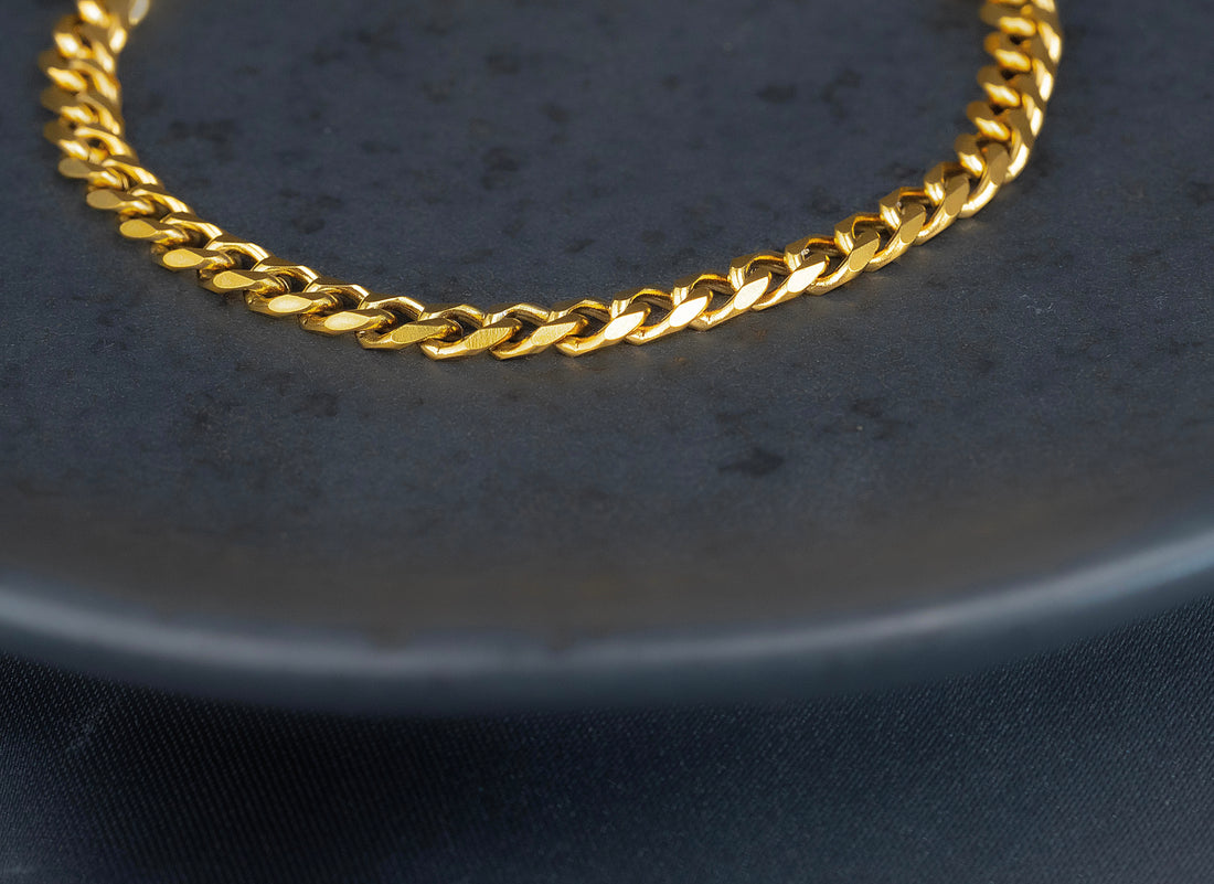 Pulsera Eslabones Dorada Hombre Ref: F069