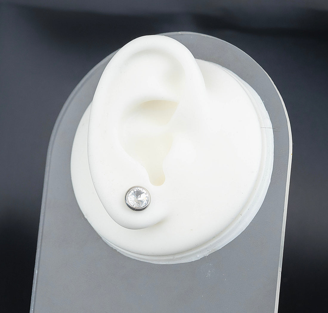 Topo Circón Plateado Hombre Ref:F469