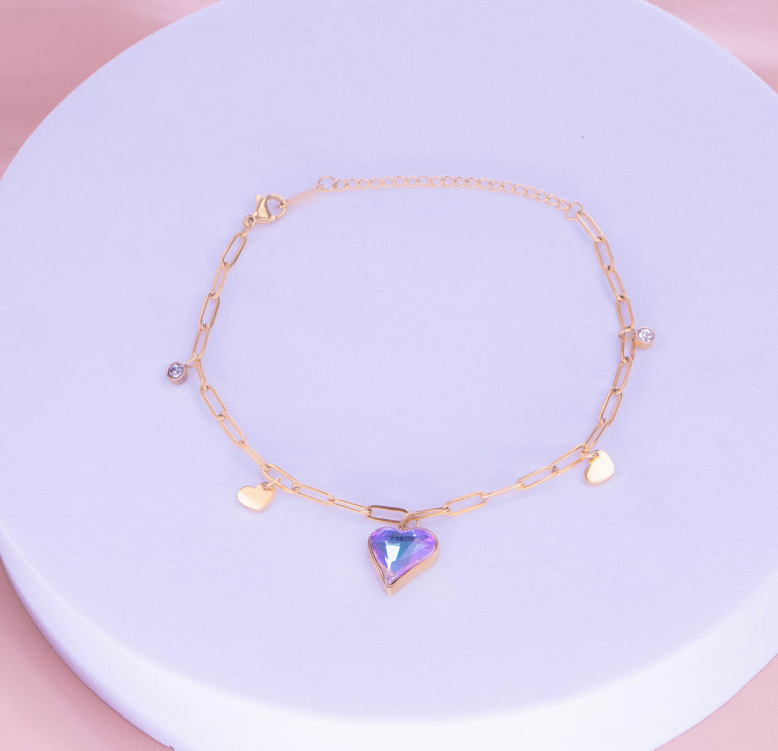 Pulsera Corazón Azul Ref:I050