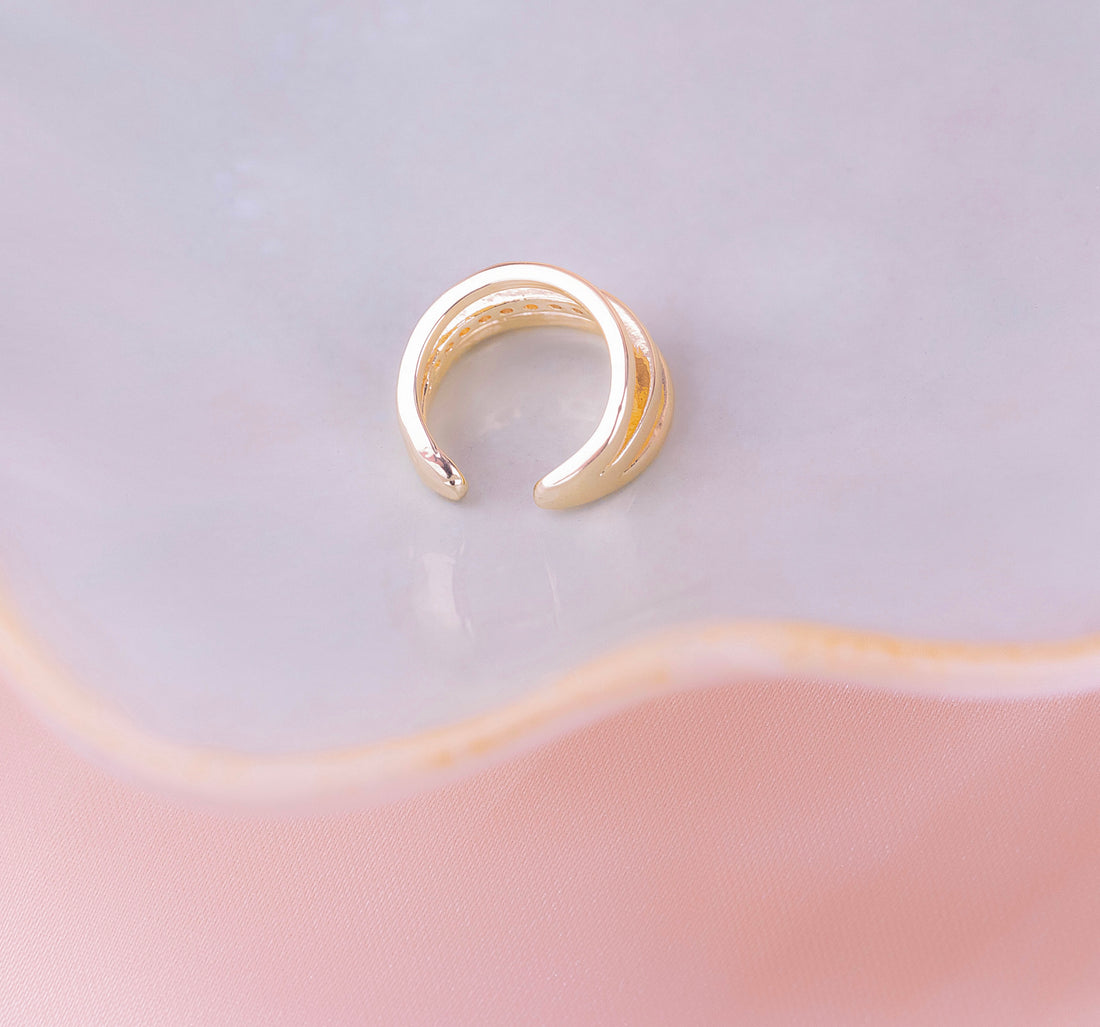 Ear Cuff Triple Dorado Ref:E209