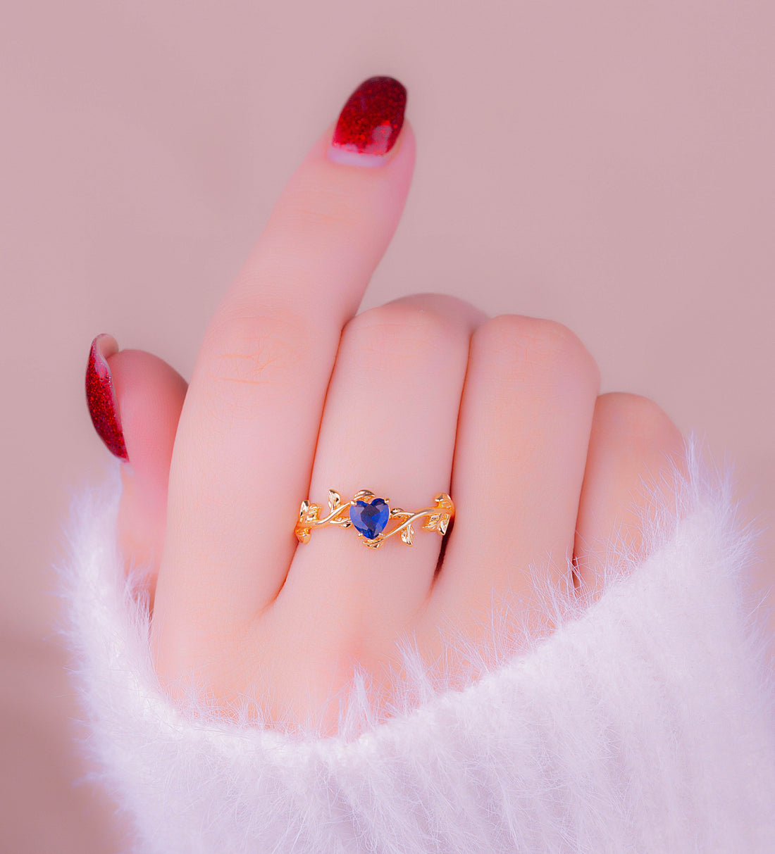 Anillo Corazón Azul Ref: A1881