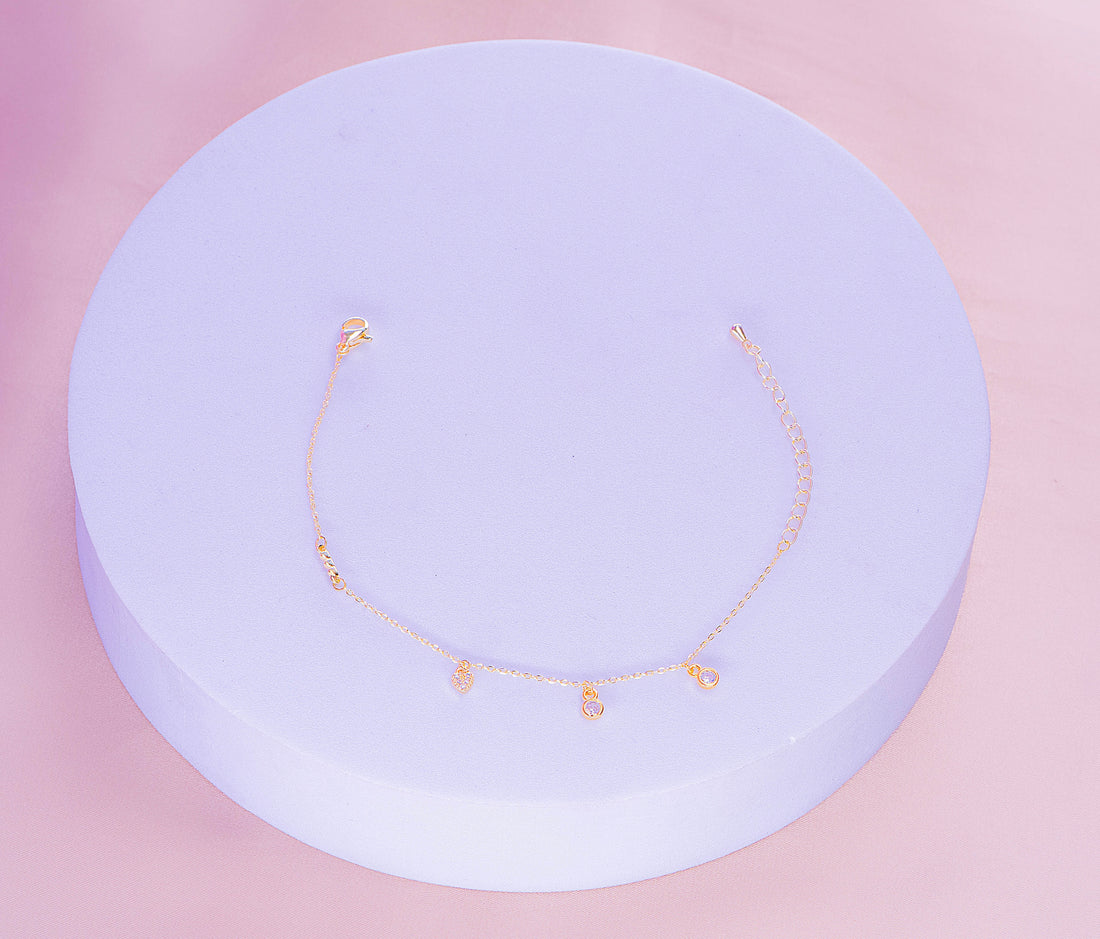 Pulsera Circones Corazón Dorada Ref:I255