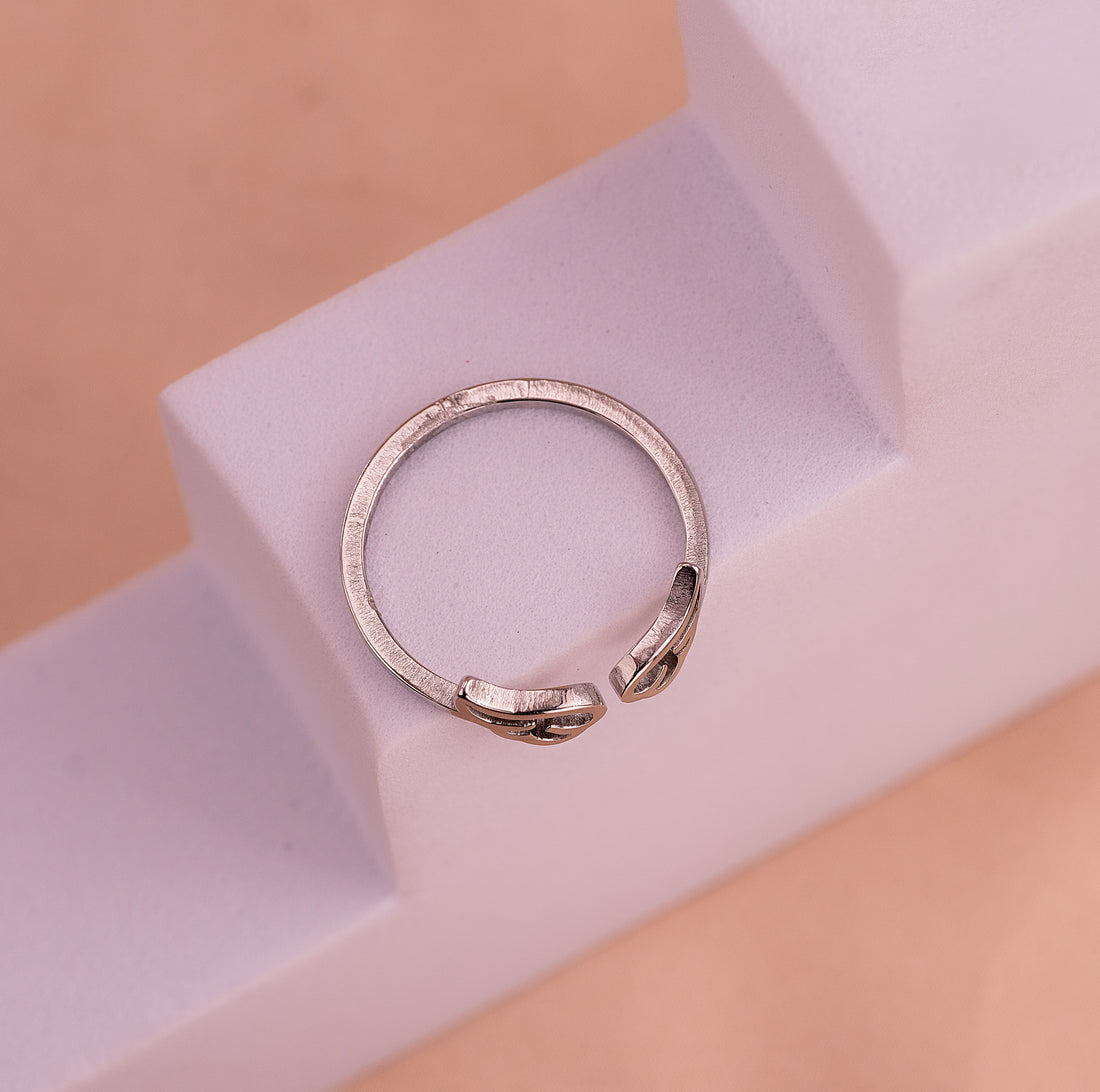 Anillo Alas Plateado Ref: A3500