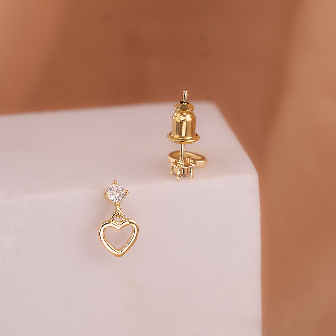 Topitos Corazones Silueta Dorados Ref: L1273