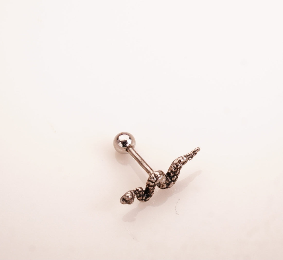 Piercing Serpiente Plateada  Ref: H148