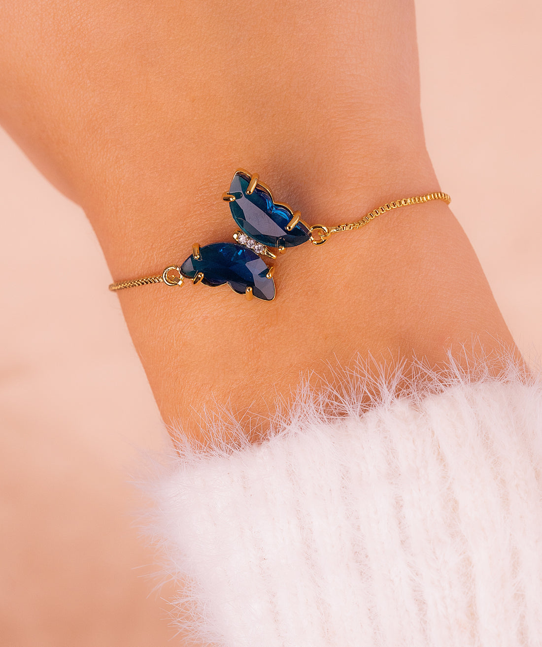 Pulsera Mariposa Azul Ref: I711