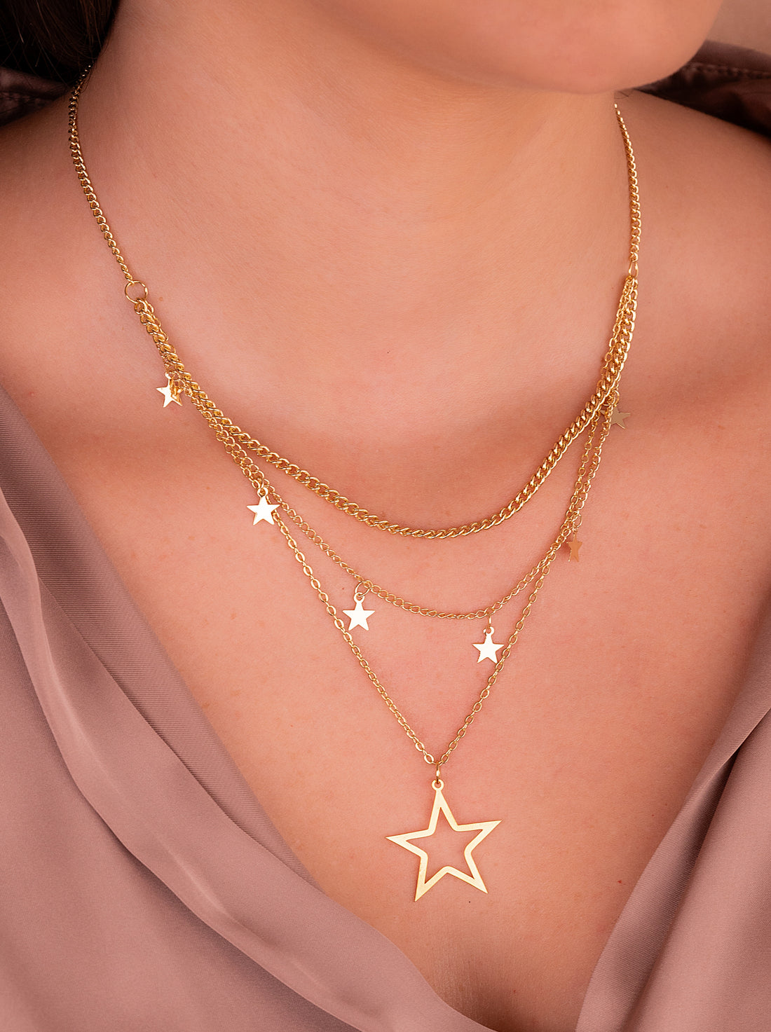 Juego Triple Estrellas Dorado Ref: G150