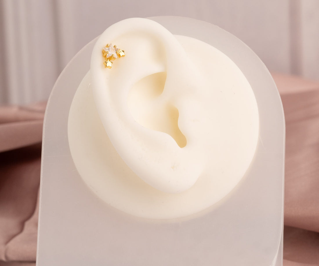 Piercing Tres Estrellas Dorado Ref: H648