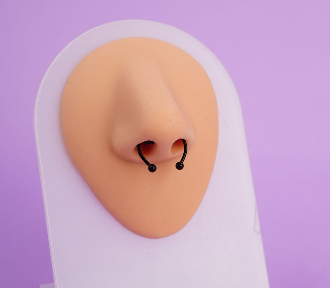 Septum Magnético Falso Noa Negro Ref: H547