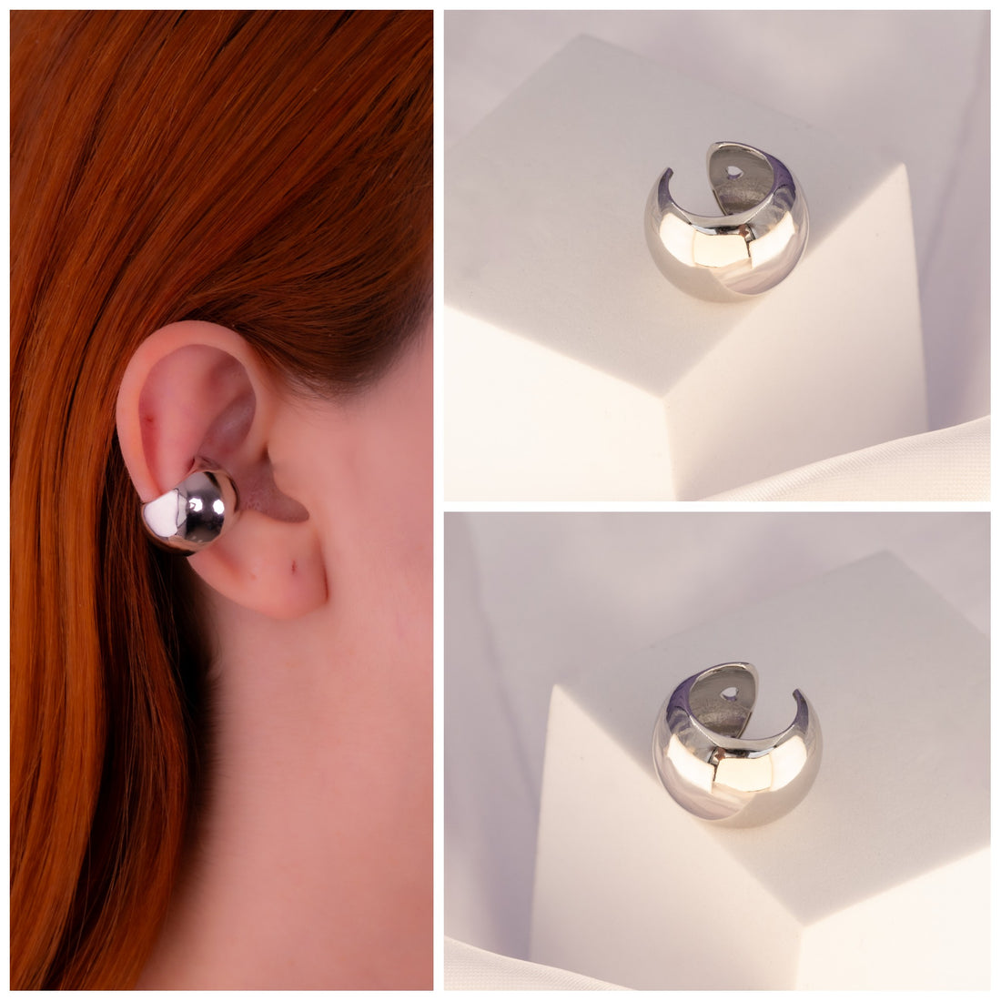 Ear Cuff Arya Plateado Ref: E426