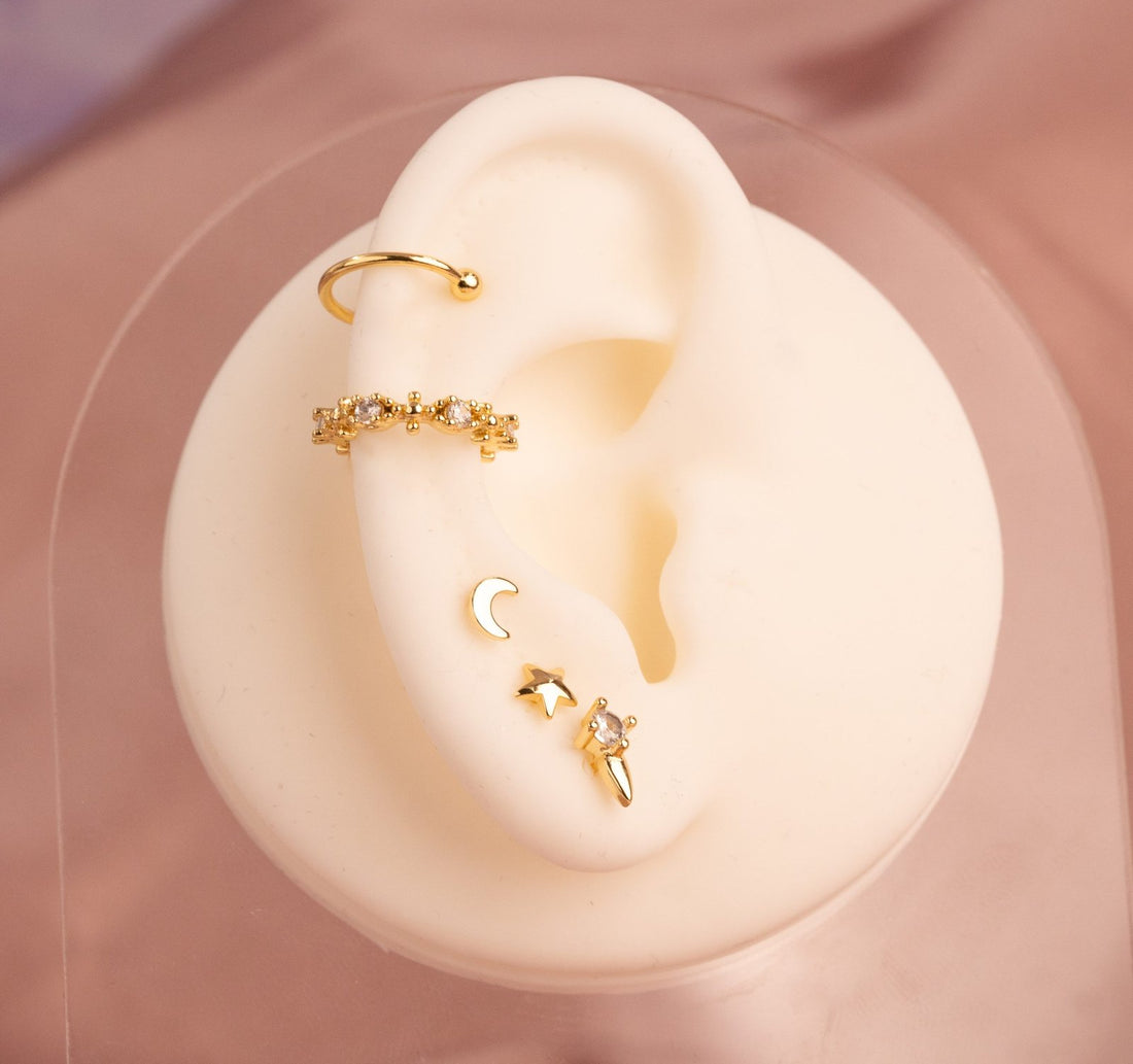 Set Aretes Altair Dorados Ref: K037