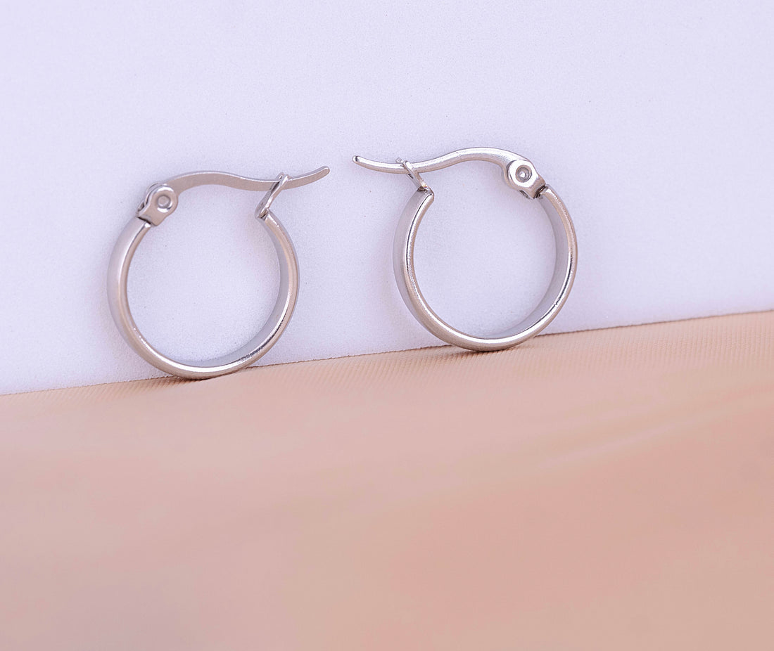 Candongas 17 mm Plateadas Ref: B509