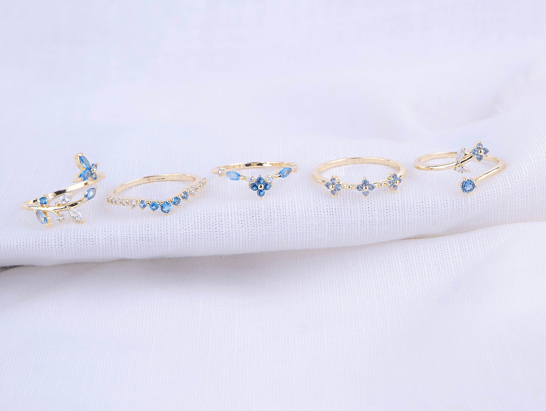 Set X 5 Anillos Azul Mágico Ref:J629