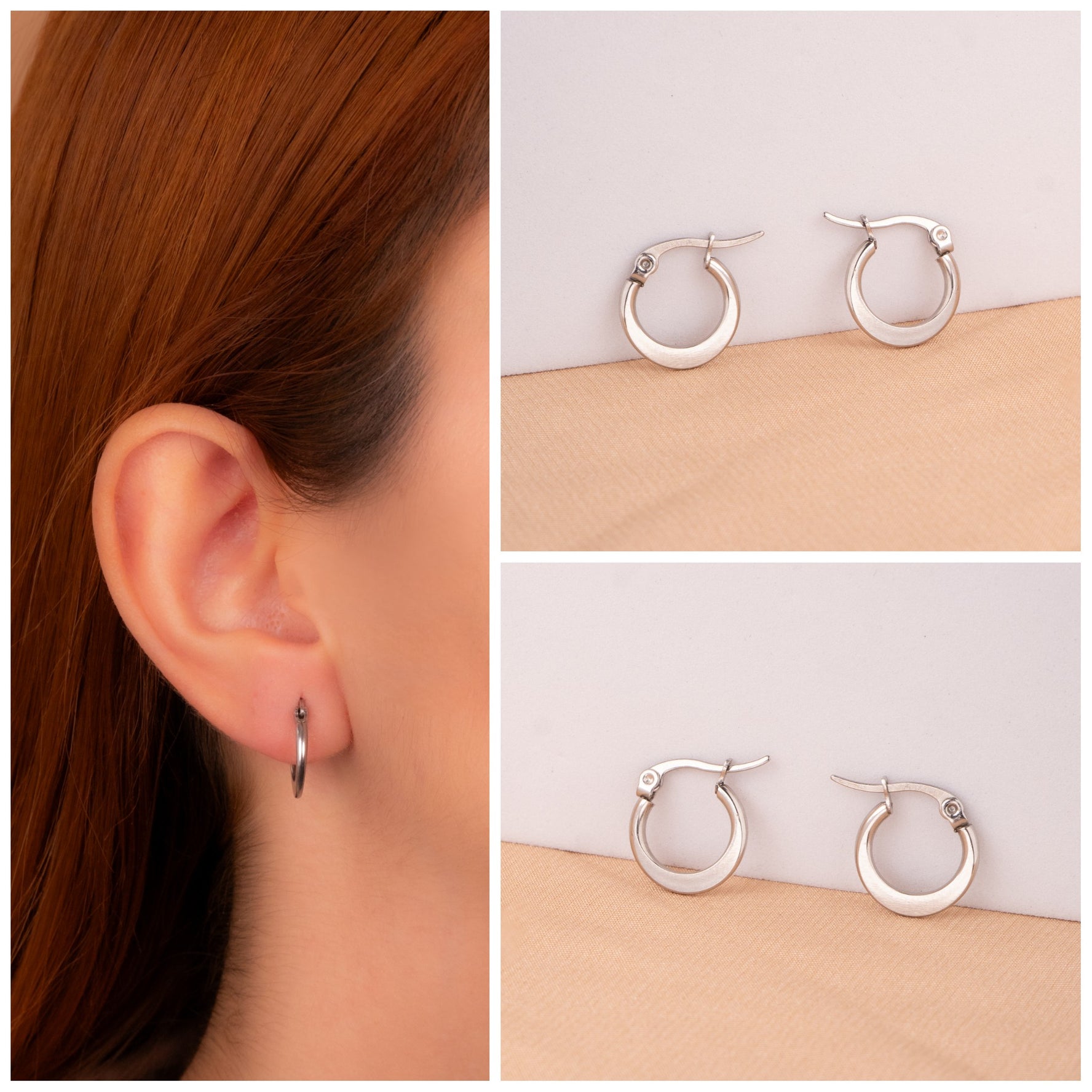 Candongas Planas Plateadas Ref:B2204