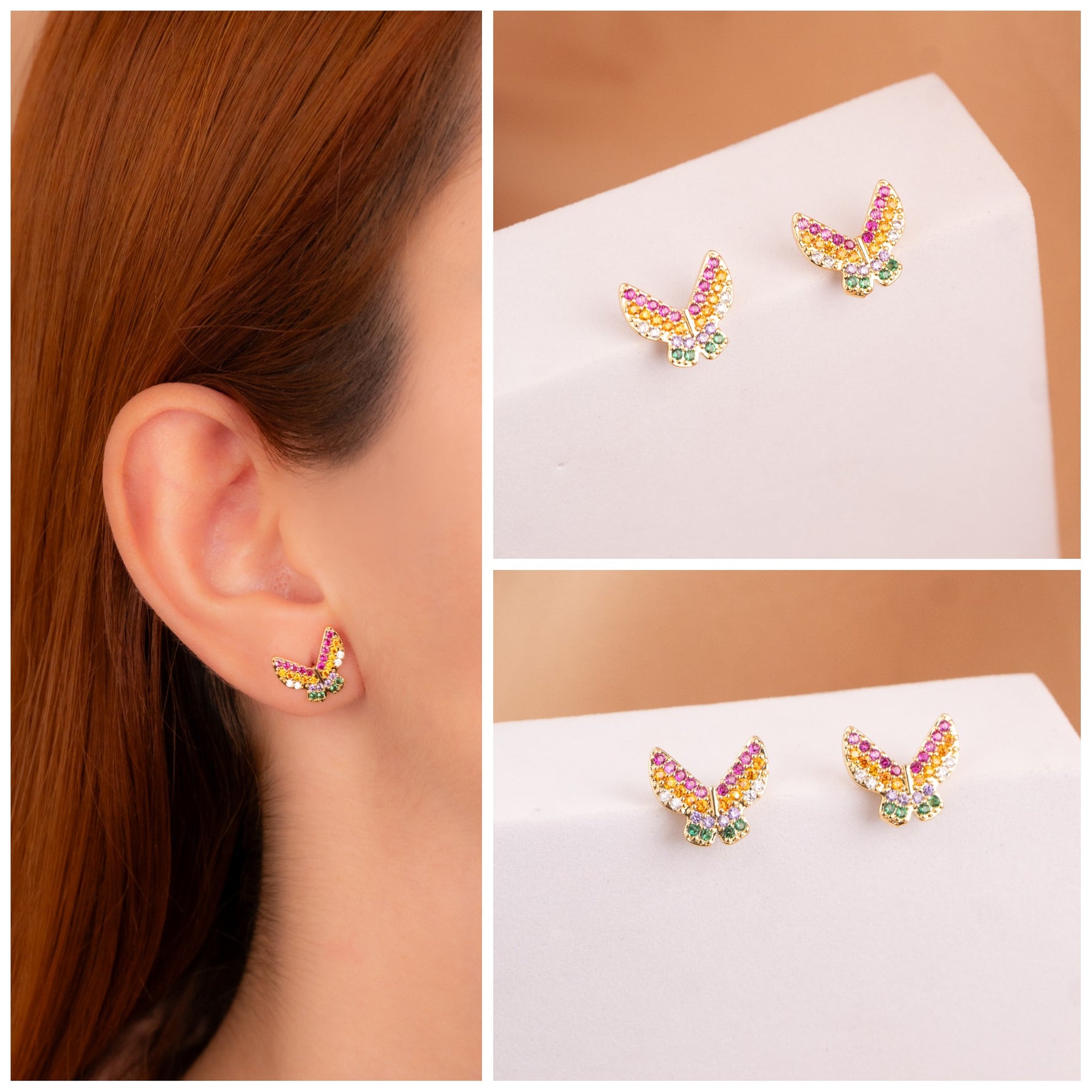 Topitos Mariposas Multicolor Ref:L1213