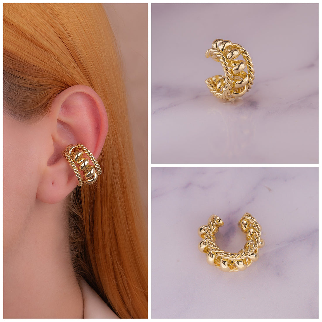 Ear Cuff París Dorado Ref: E844