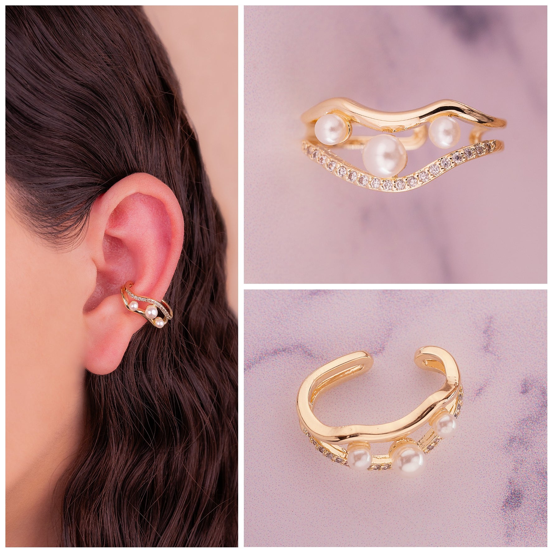 Ear Cuff Greta Dorado Ref: E150