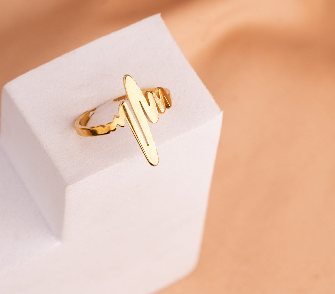 Anillo Electro Dorado Talla 7 Ref:A2780