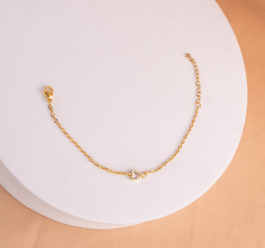 Pulsera Corazón Dorada Ref:I968