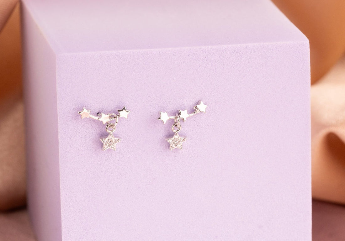 Topitos Tres Estrellas Plateados Ref: L354